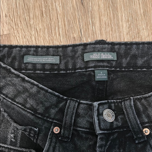 Wild Fable Black Distressed Jean Shorts - Picture 2 of 5